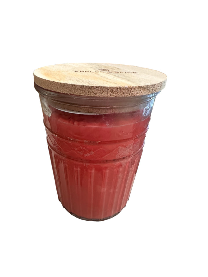 Timeless 12oz. Jar Candle in glass jar with wooden lid, made from soybean wax. Available in 12oz size.