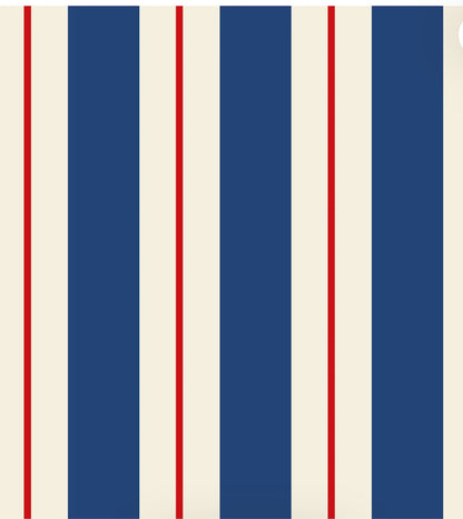 13 x 16 16 count, napkins, navy and red striped