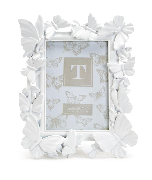 White Butterfly 5x7 Photo frame