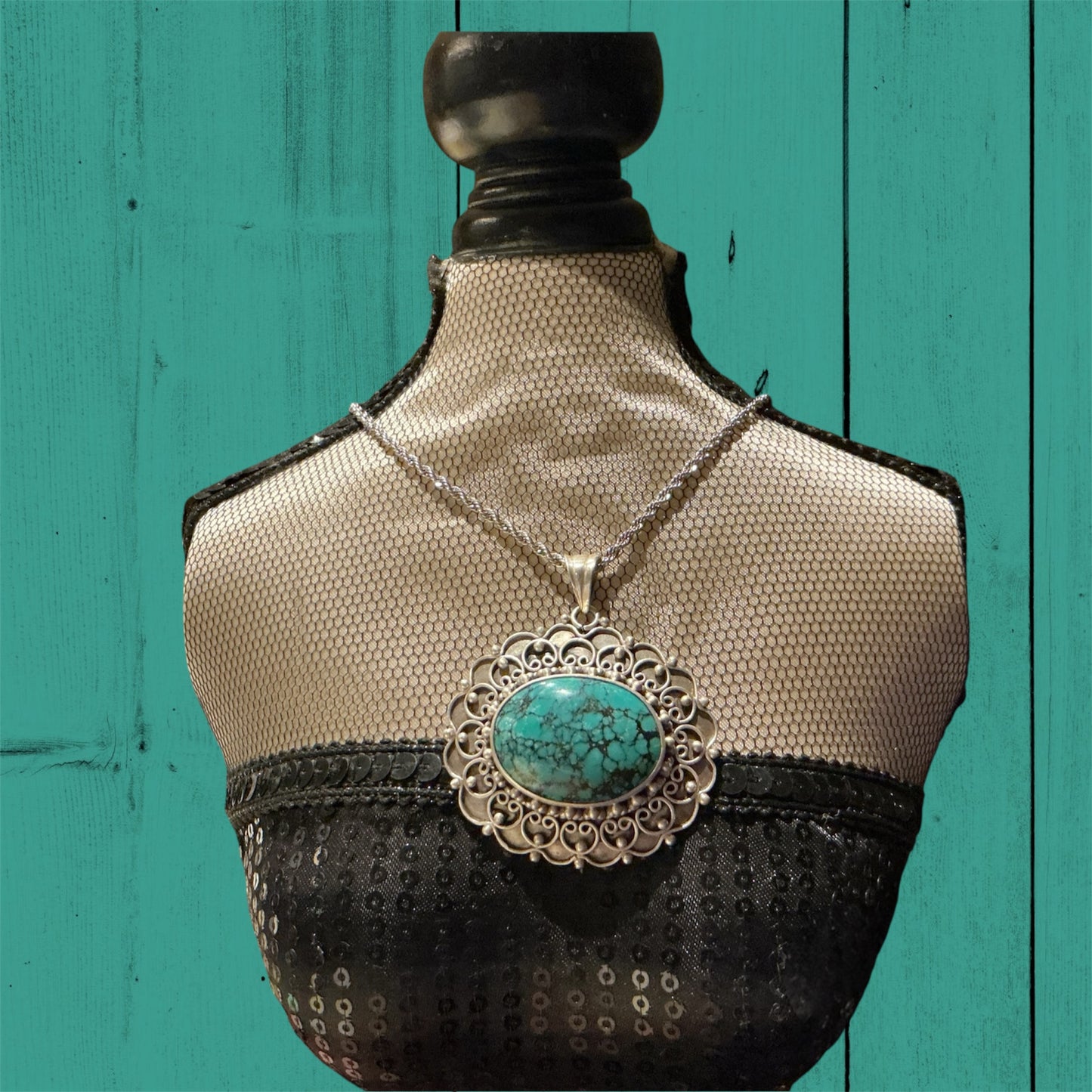 Vintage Sterling Silver Turquoise