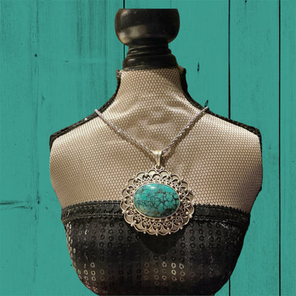 Vintage Sterling Silver Turquoise
