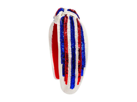 Sequin Stripe Knot Headband