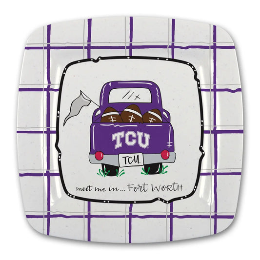 TCU Truck Square Melamine Plate