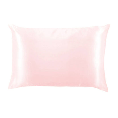Lemon Lavender Solid Silky Satin Pillowcase: Rosewater