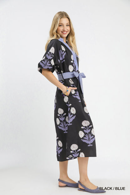Carol Floral Print Midi Dress