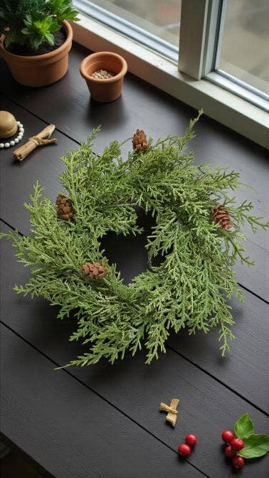 The Modern Pine 4.5 Ring features small pinecones and is available in a 4.5-inch size.