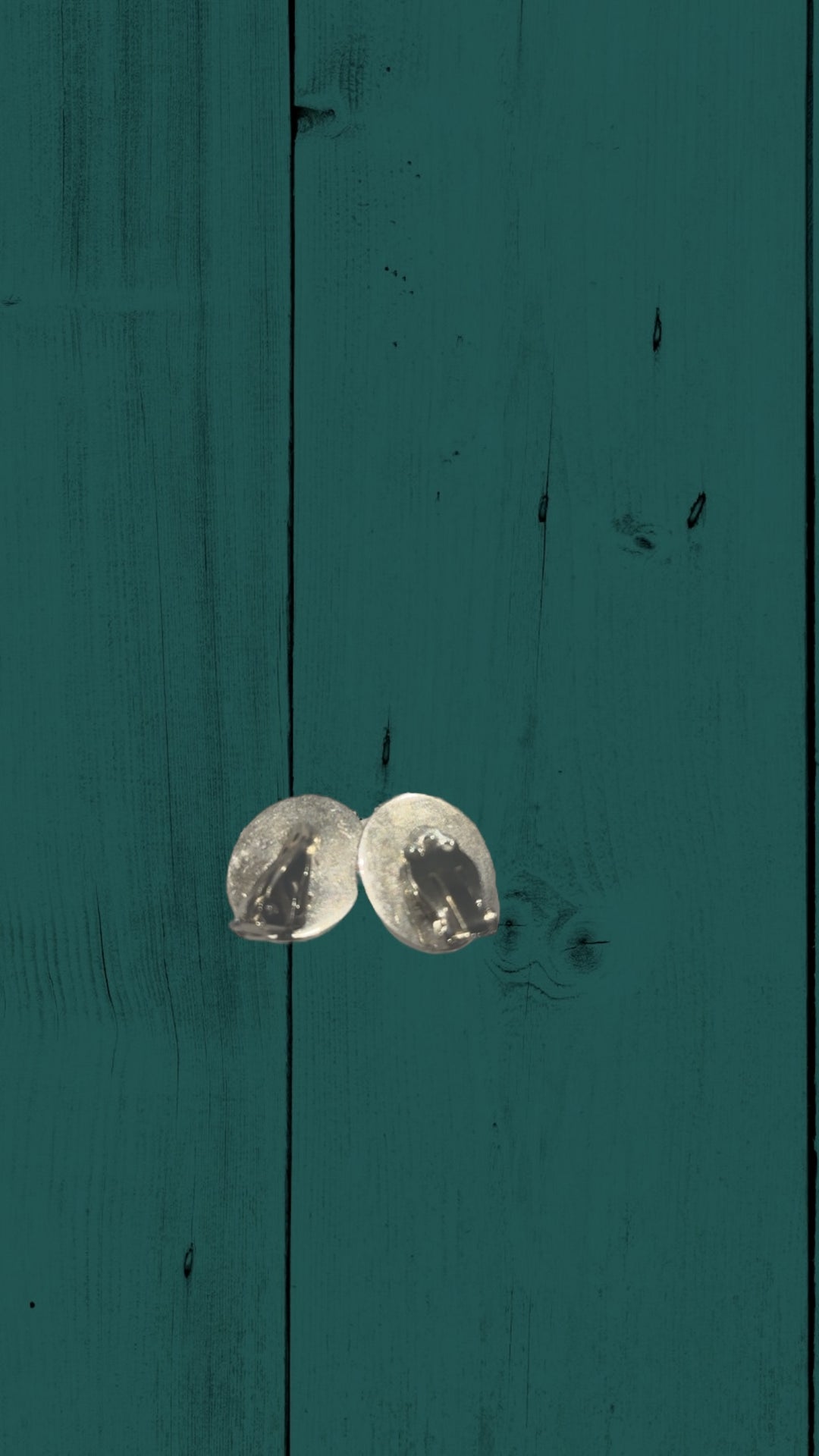 Pair of vintage Cloud sterling silver turquoise coins. Available in multiple sizes.