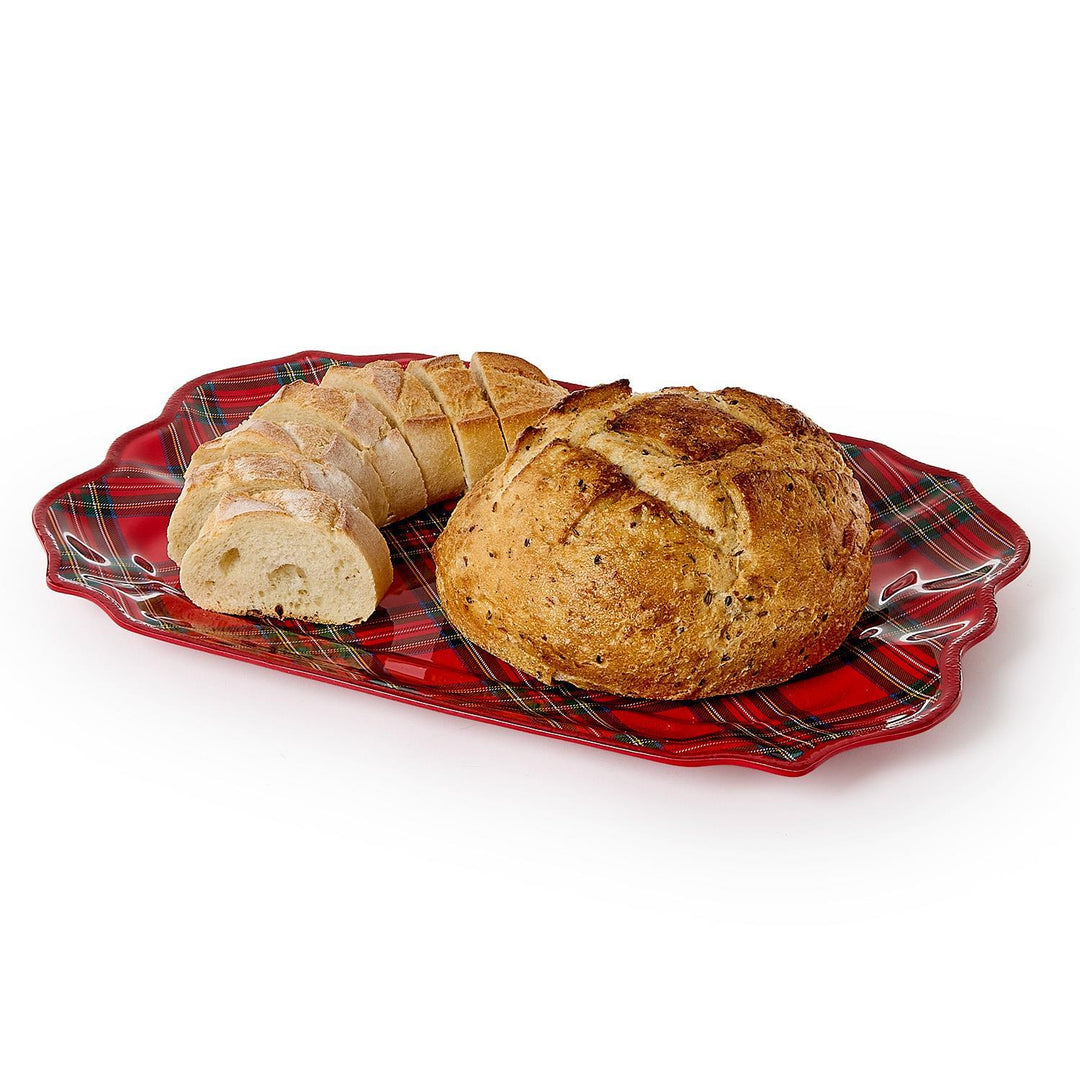 Red Tartan Traditions Melamine Platter.