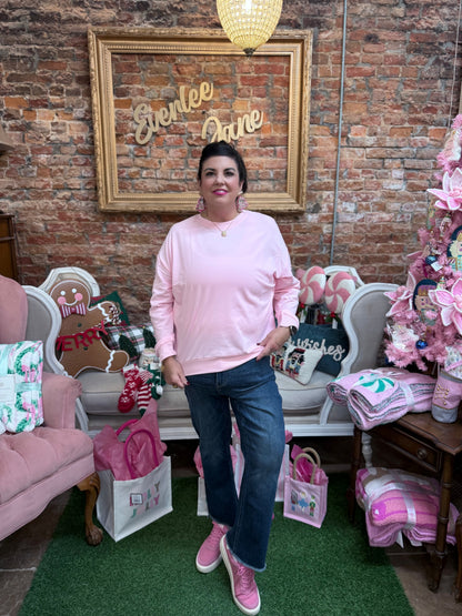 Candy Cane Pullover Pink