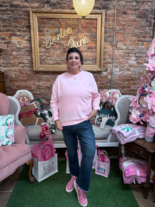 Candy Cane Pullover Pink