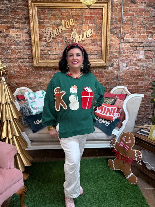 Corduroy Christmas Patch Sweatshirt