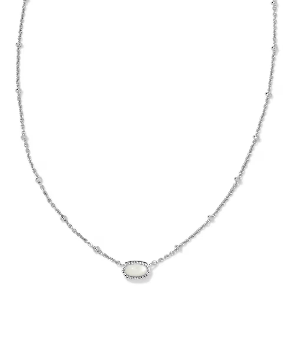 Mini Elisa Silver Satellite Short Pendent | Kendra Scott