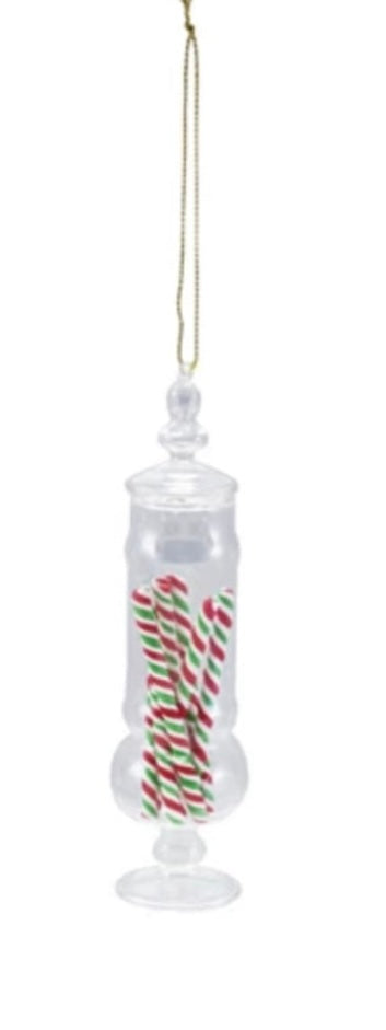 Glass Candy Jar Ornament