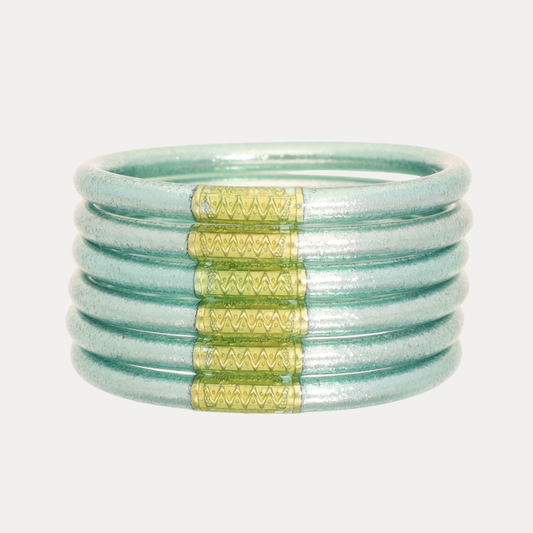 Mint All Weather Bangles® Set of 6 | Serenity Prayer