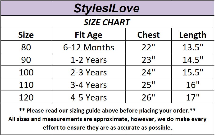 Size chart for the Red Plaid Long Sleeve Boy Cotton Button-Down Shirt, sizes 80–120.
