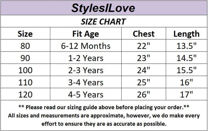 Size chart for the Red Plaid Long Sleeve Boy Cotton Button-Down Shirt, sizes 80–120.