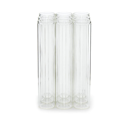Set of 9 Connected Tube Flower Vase/Arranger with clear glass tubes, ideal for elegant displays. Available in one size.