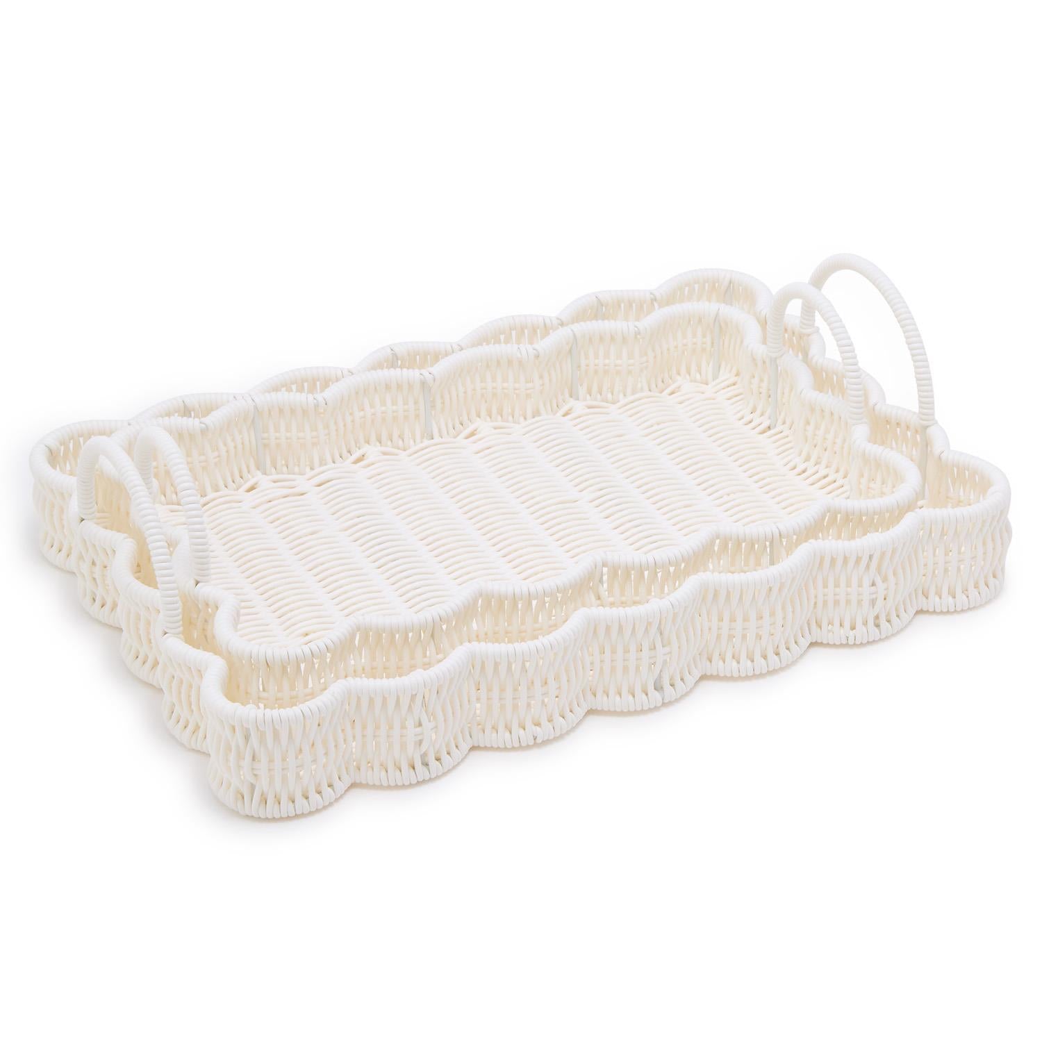 Everlee Jane Wicker Serving Trays