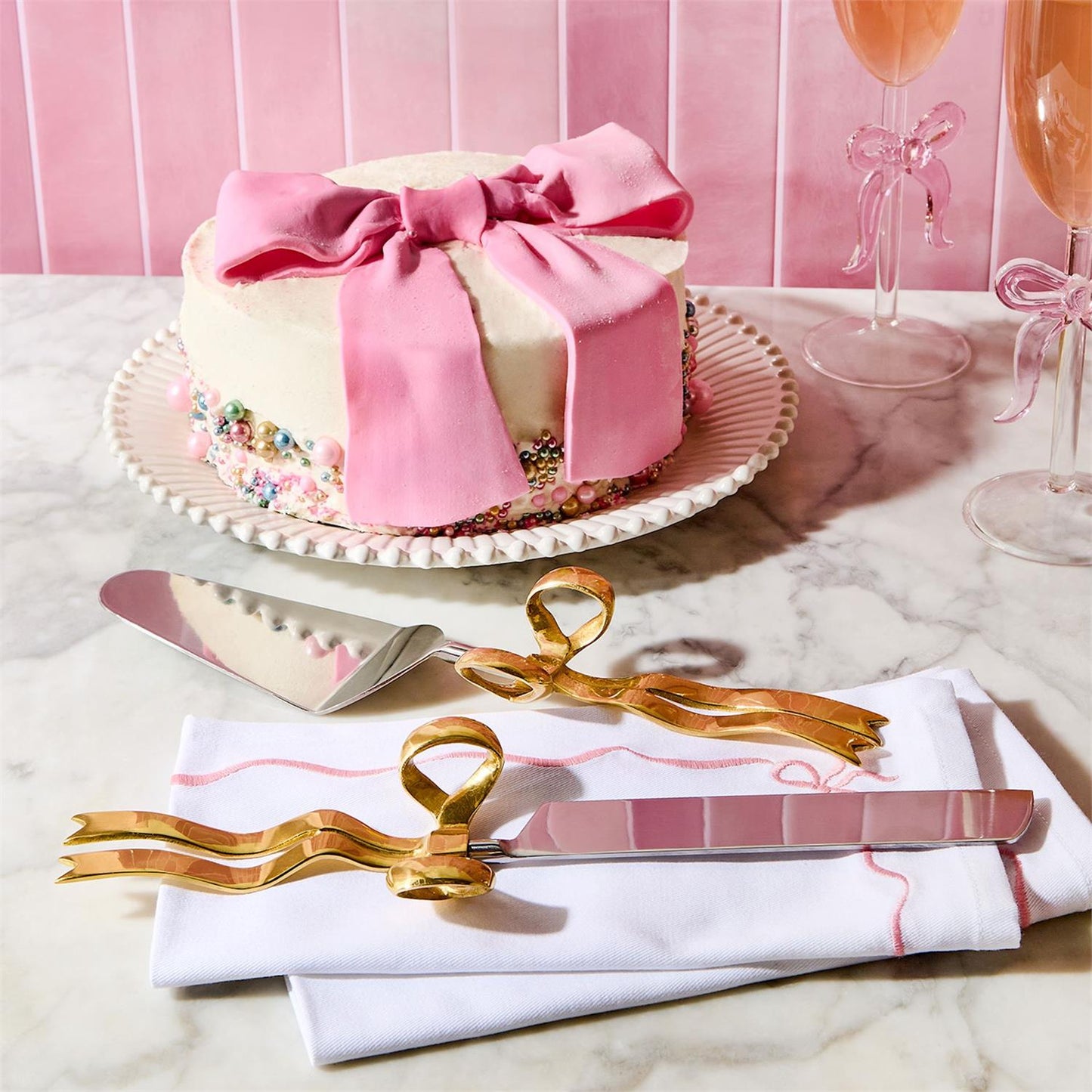 Bow Appétit Cake Server Set in Gift Box