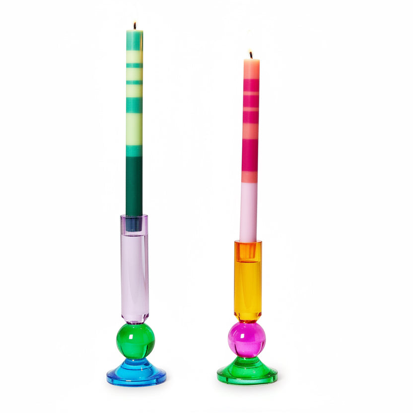 Color Pop Glass Taper Candlestick Candleholder | Sold Separately