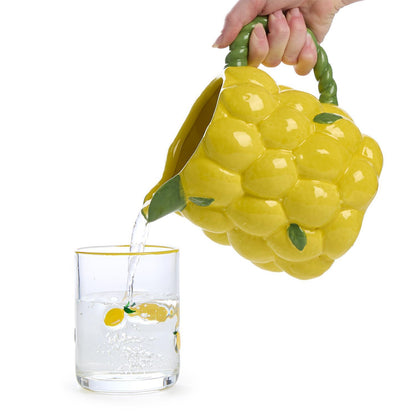 Lemon Double Old Fashion Hand-Painted Glass shown; available in 12oz and 16oz sizes.