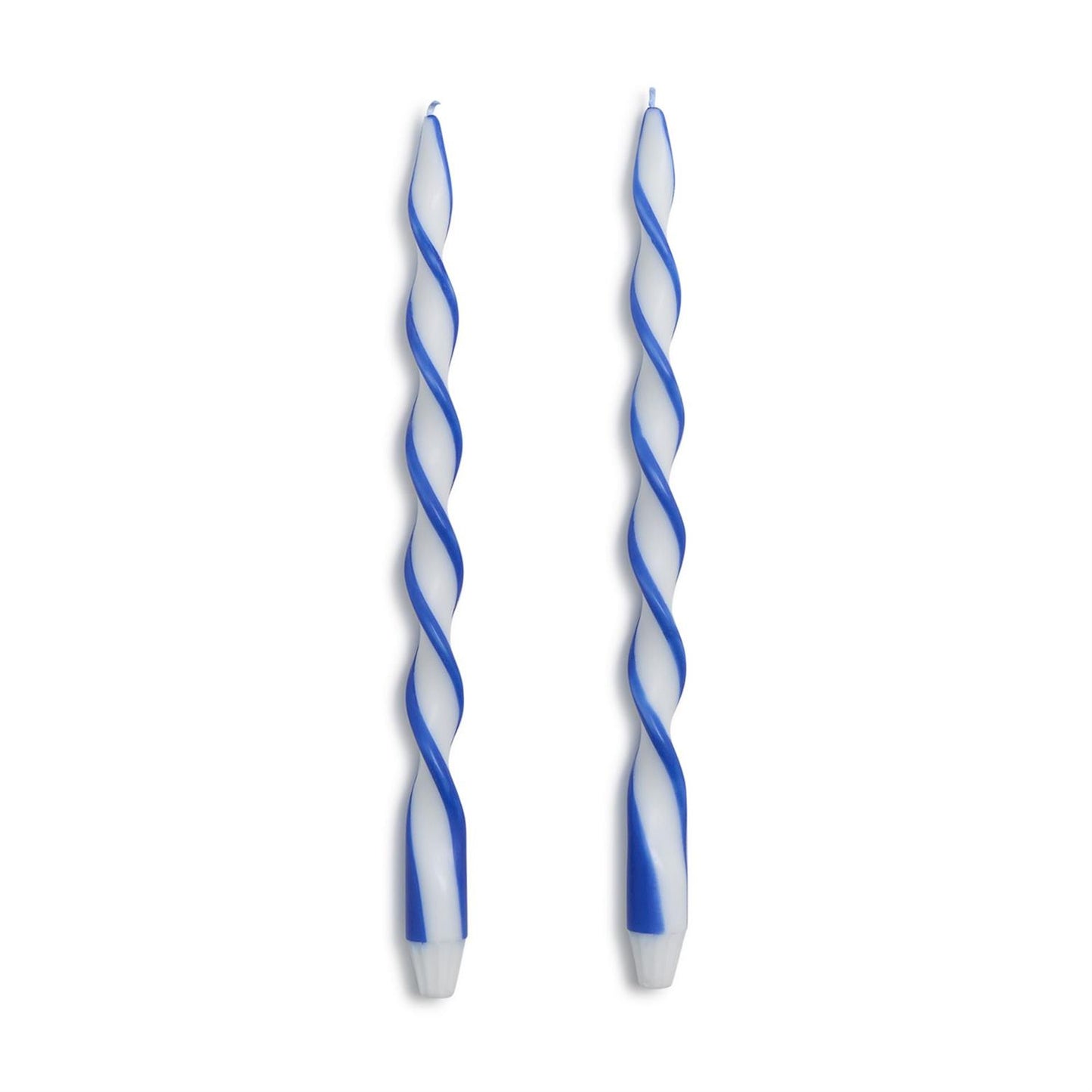 Twist and Glow Blue Ribbon 15 3/4" Twist Taper Candles in Gift Box