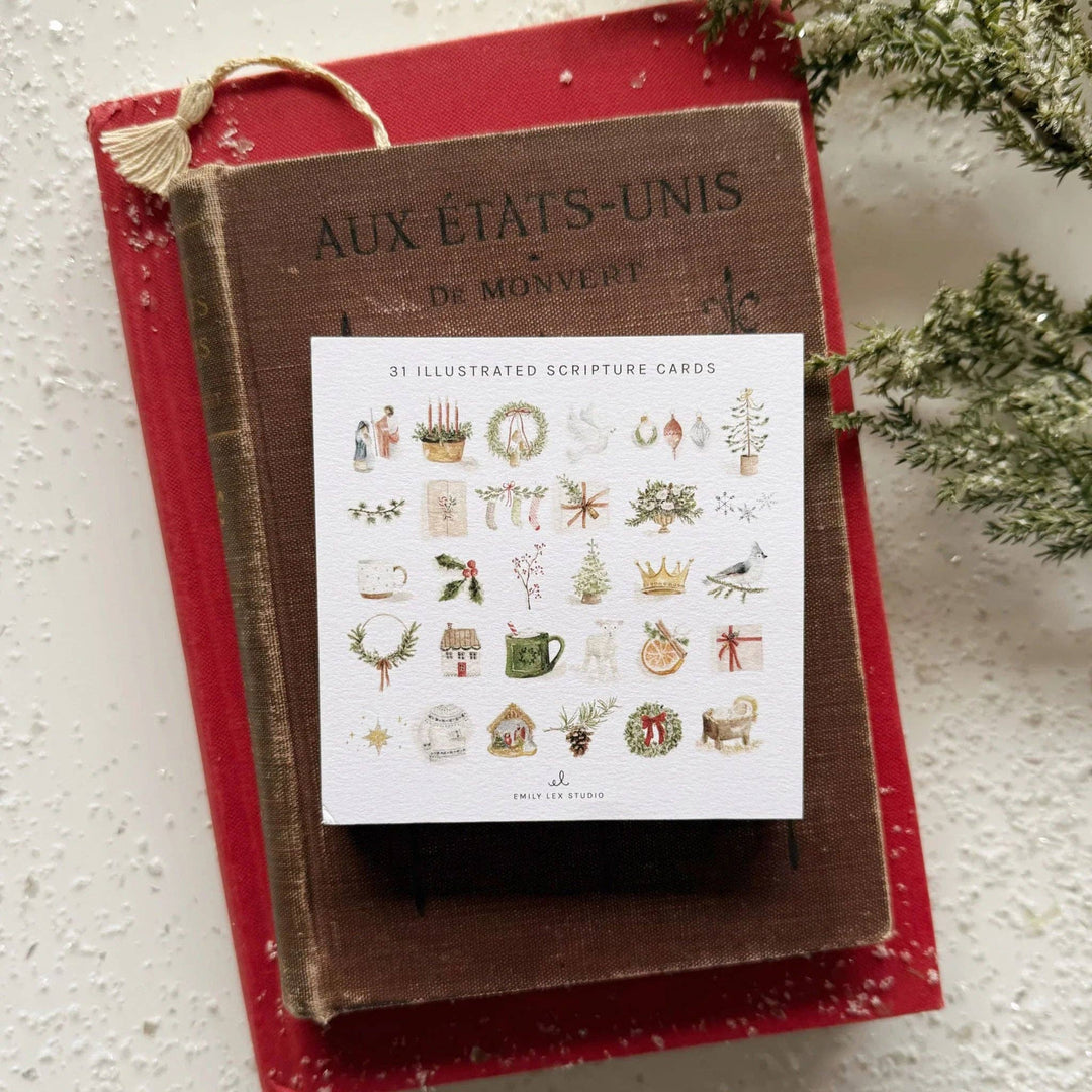Christmas gift Truth for Today cards with festive illustrations, available in small and large sizes.