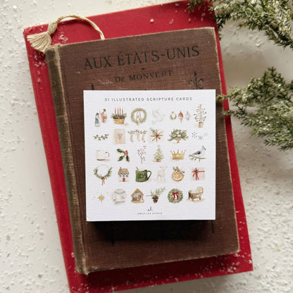 Christmas gift Truth for Today cards with festive illustrations, available in small and large sizes.