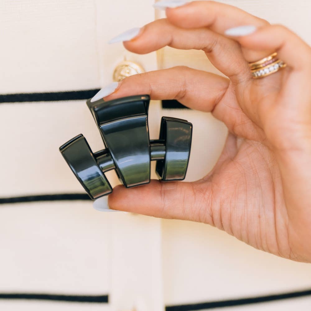 Classic Jet Black Petite Claw Clip, available in Petite size.