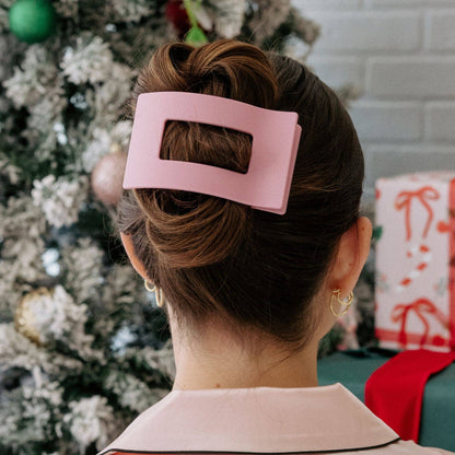 Flat Rectangle Hair Clip | Merry Pinkmas