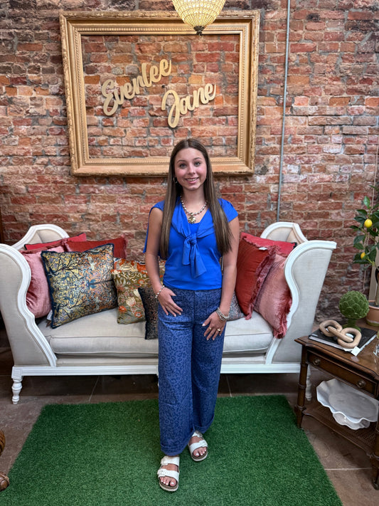 Leopard Print Pants with Pockets