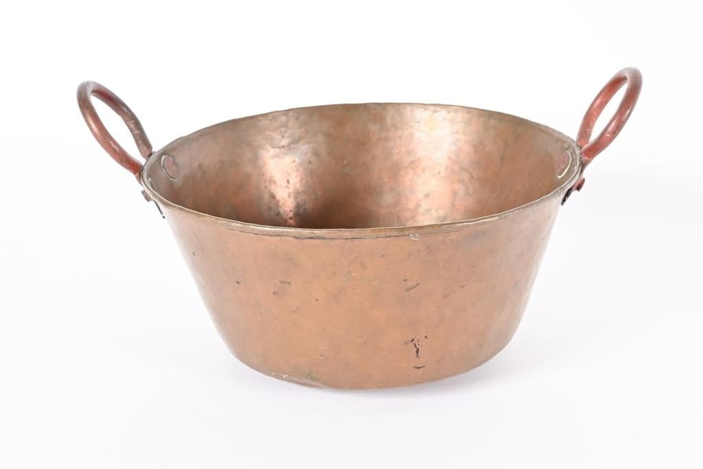Antique Copper Pot with Handles