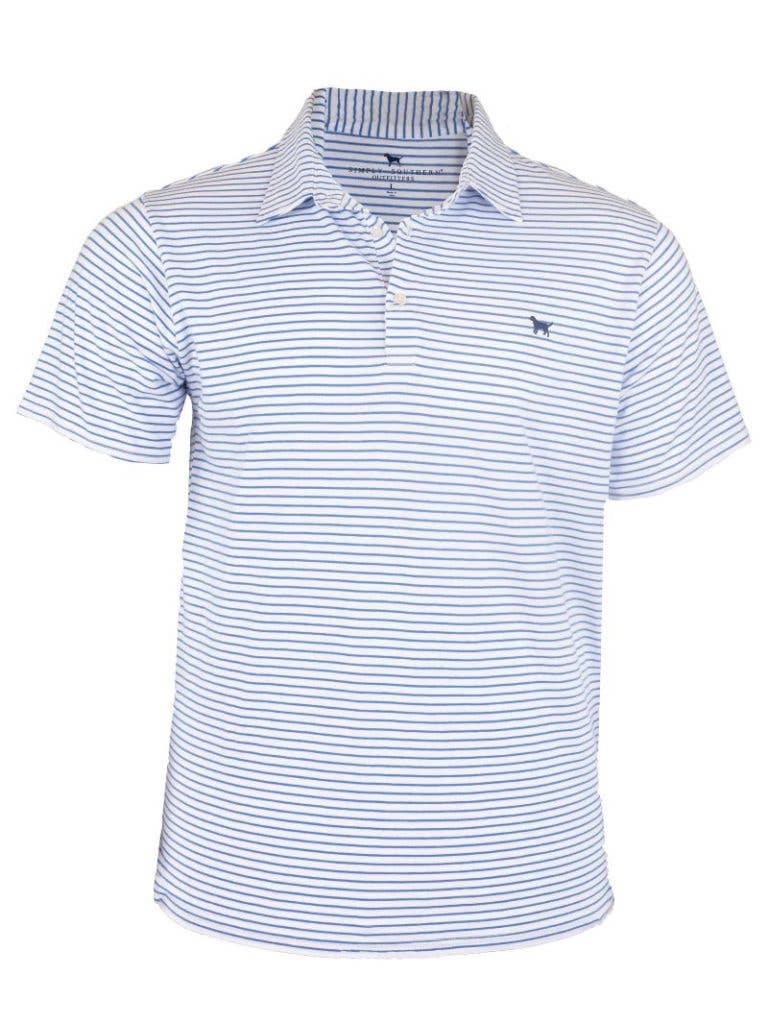 Men's Purple Stripe Collared Polo