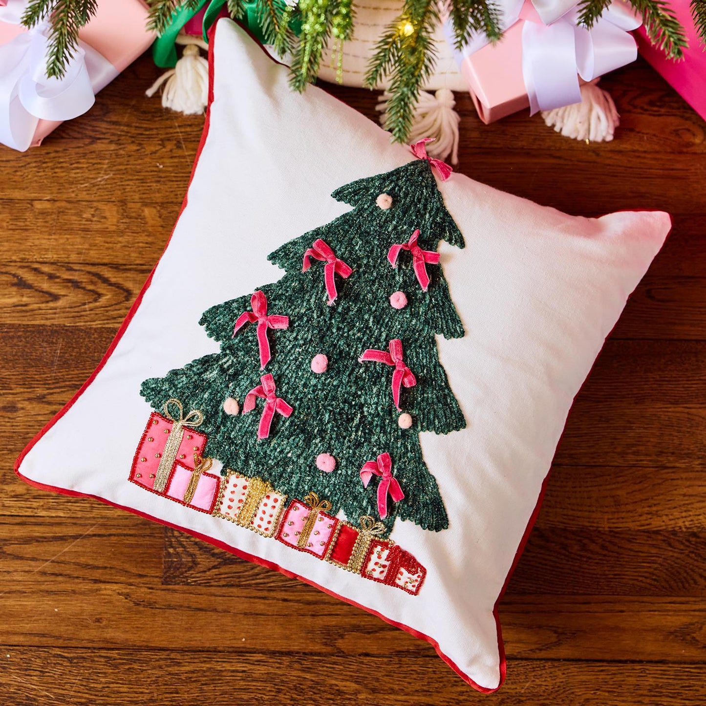 Square Pillow Whimsical Tree