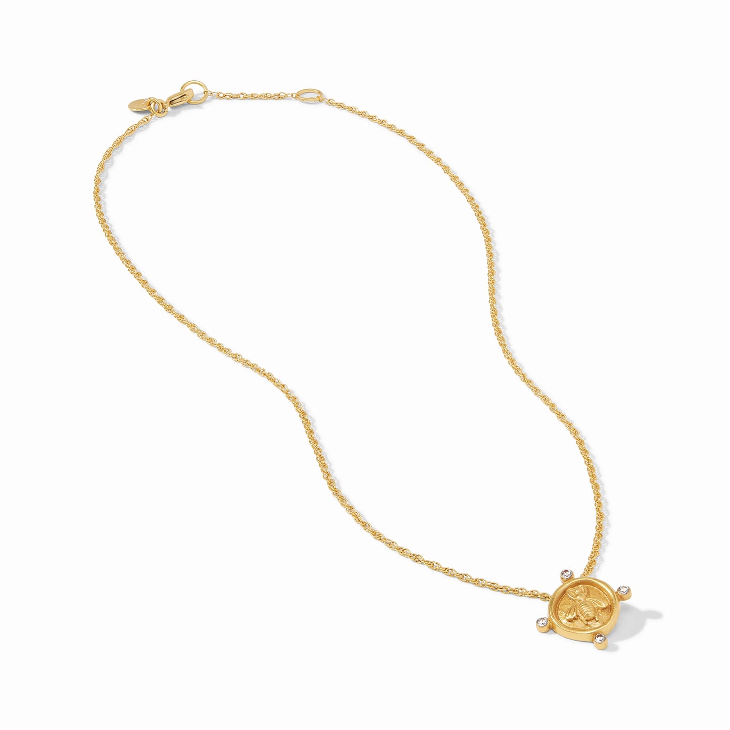 Bee Cameo Solitaire Necklace Cubic Zirconia