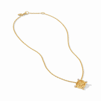 Bee Cameo Solitaire Necklace Cubic Zirconia