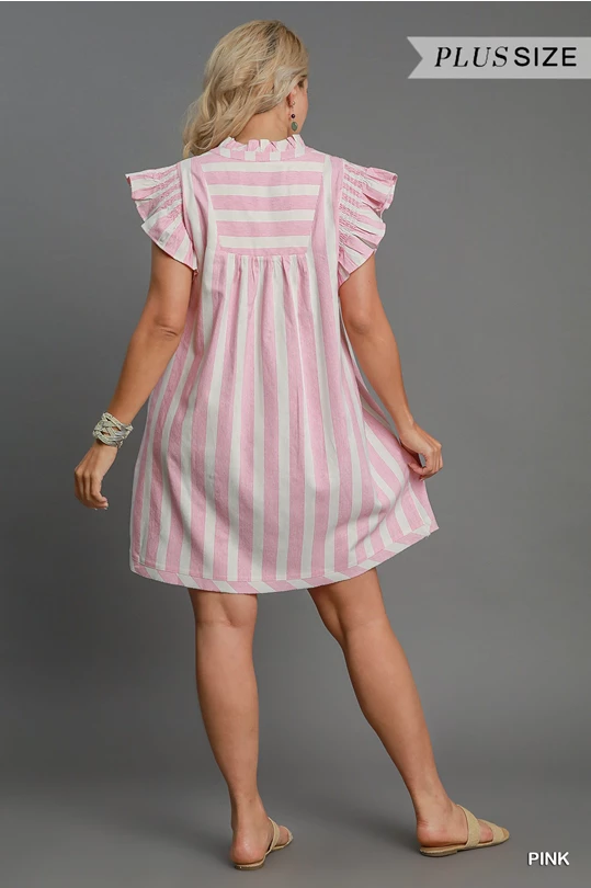Bridget Striped V-Neck Dress