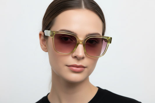 Green Frame Sunglasses