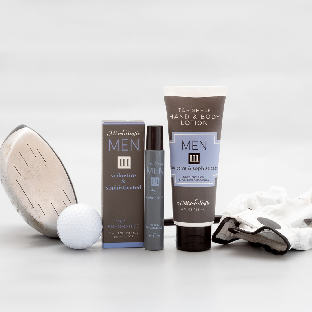 Mixologie Men III Cologne RollOn, alcohol-free, long-lasting scent. Available in 5ml and 10ml sizes.