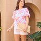 Cassidy Hibiscus Harmony White Top with scallop ric-rac trim. Available in sizes XS–XL.
