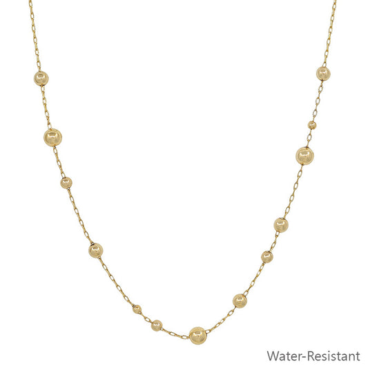 Water Resistant 5MM Beaded Chain Necklace