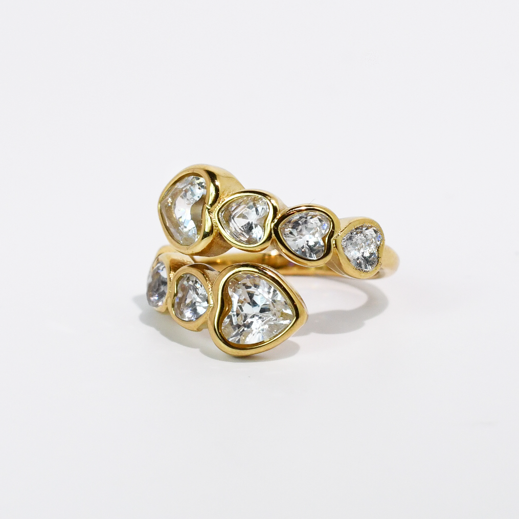 Multi Sparkle Heart Ring