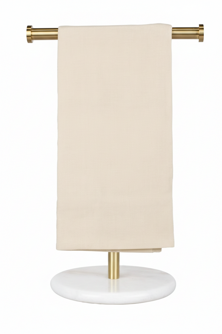 Elegant beige Angel Hemstitch Hand Towel.