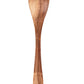 Mini wood spoon with rounded head, long handle, and small hole at the end; available in 5", 7", and 9" sizes.