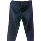 Black pull-on pants with elastic waistband and two rear pockets. Available in plus sizes.