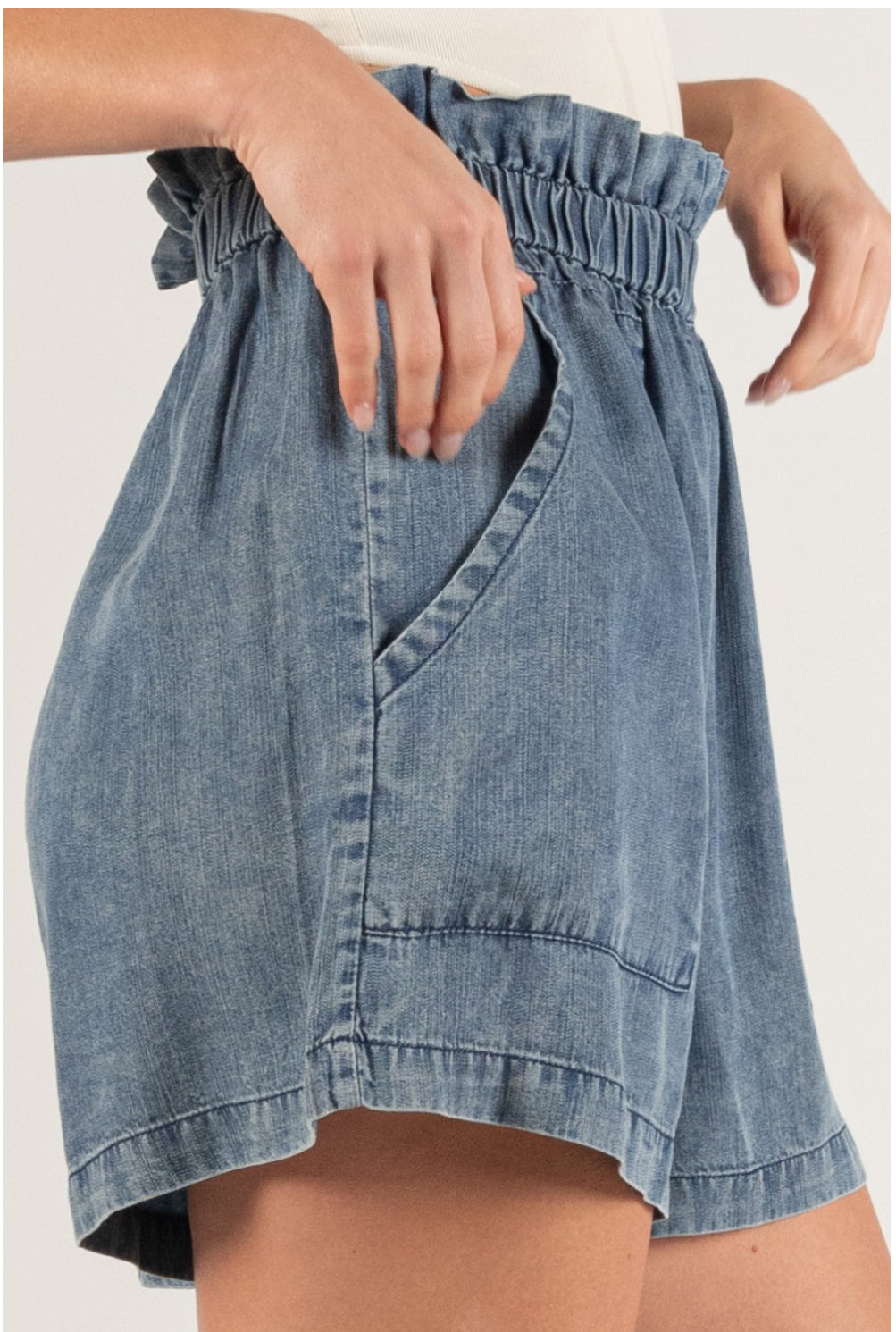 Tencel Wide Leg Shorts