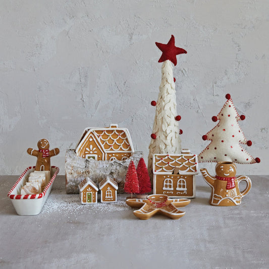 Ceramic Gingerbread House Salt & Pepper Shaker