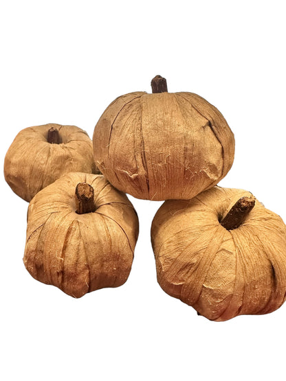 2.5" Mini Velvet Pumpkin