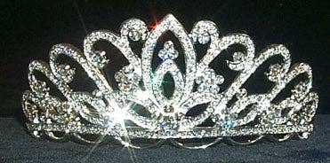 Pave Crystal Tiara in sterling silver with shimmering crystals. Available sizes: S, M, L.