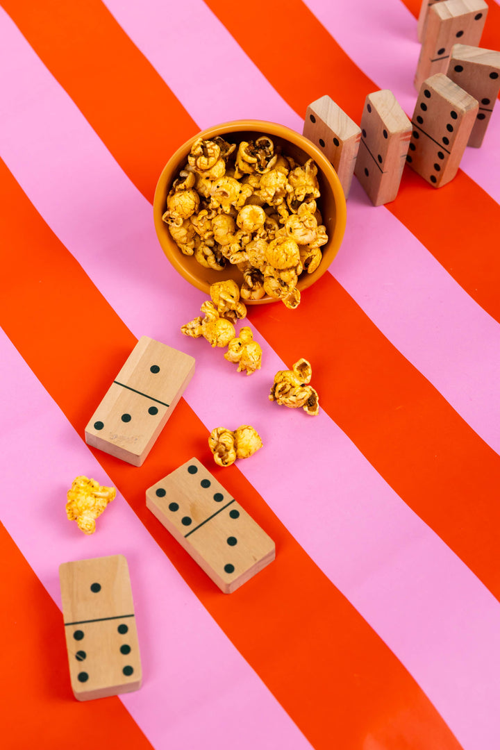 Backyard Cookout Popcorn, infused with smoky grilling spices. Available in small, medium, and large sizes.